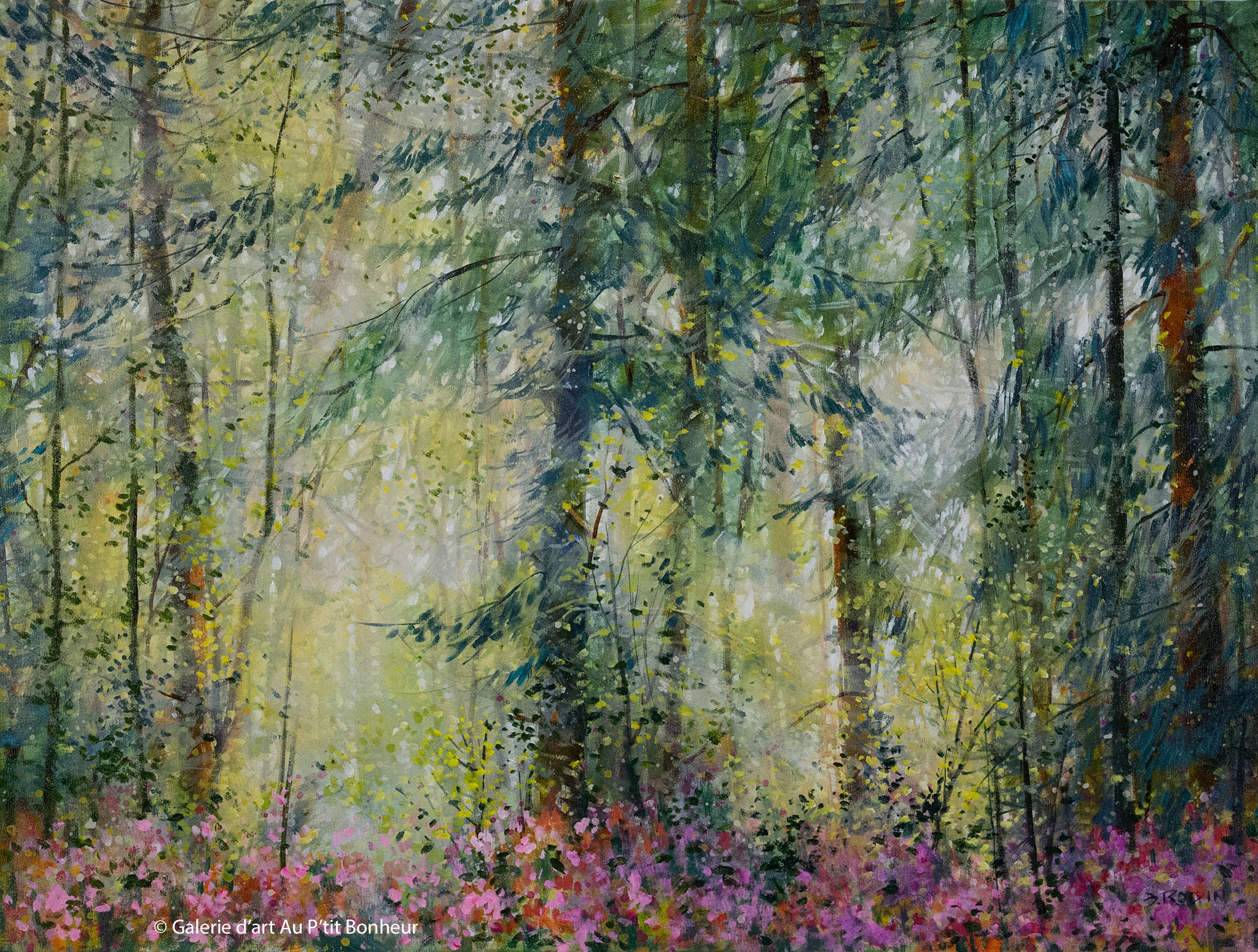 Bev Rodin | Spring Pinks, Forest Light Series