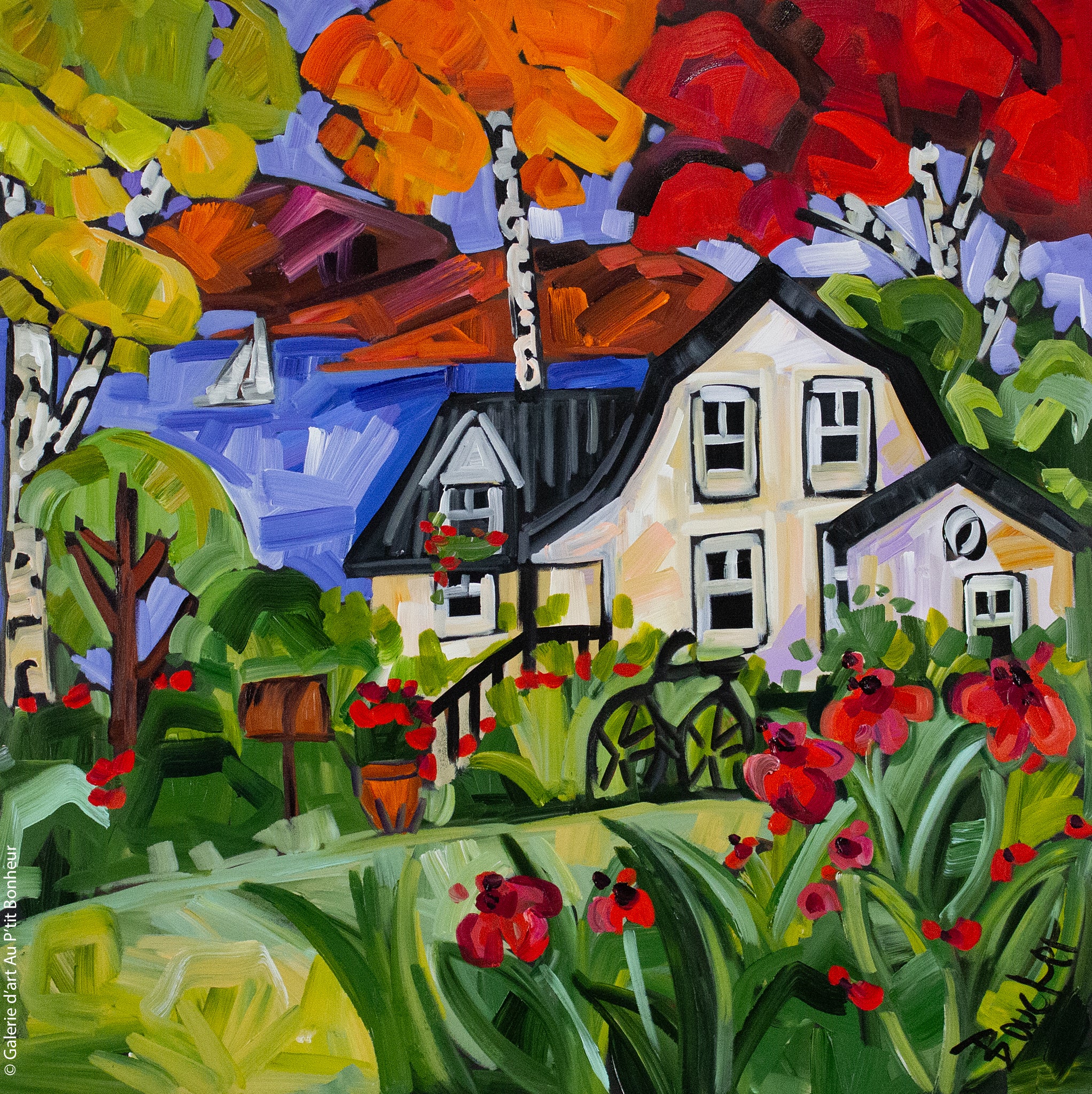 Marie-Claude Boucher | Les bouleaux en août