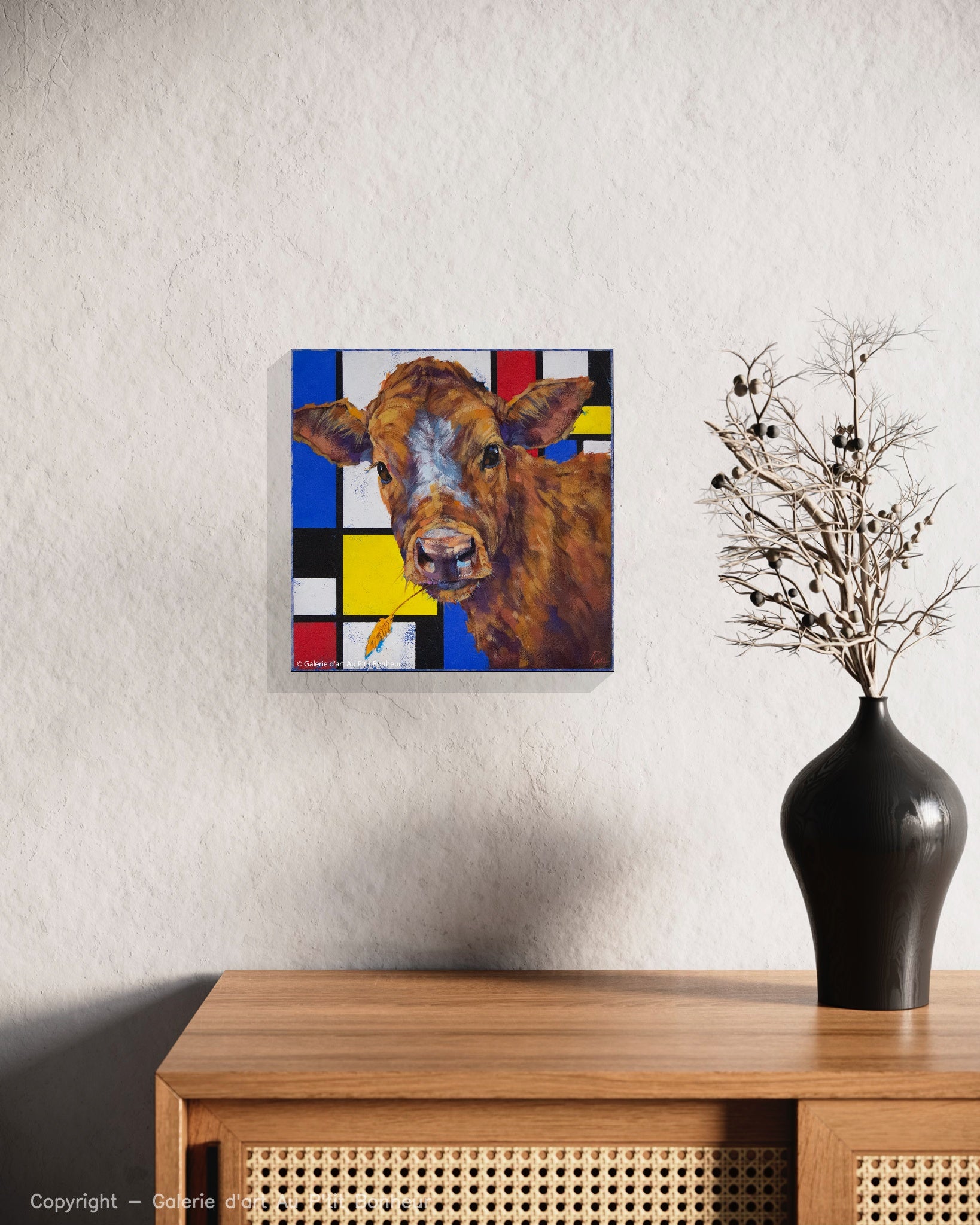 Angie Rees | Mooondrian Series: How Now Brown Cow