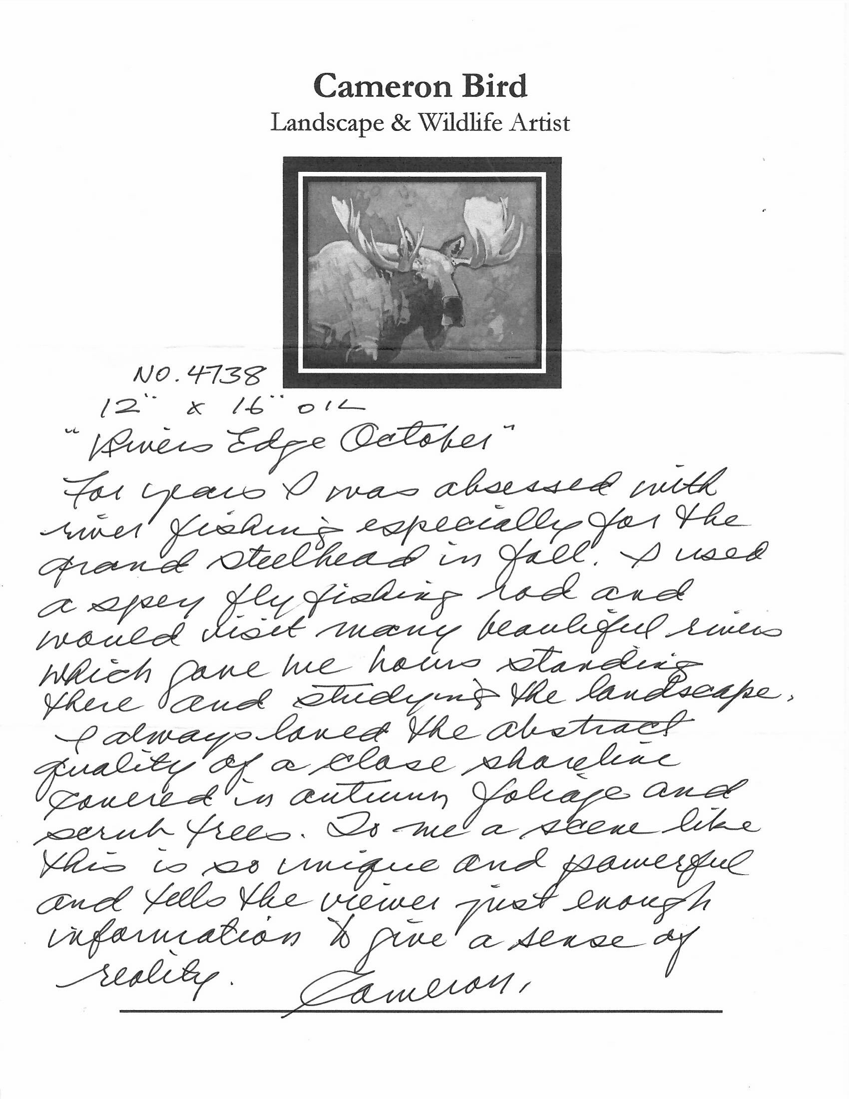 Cameron Bird | Rivers Edge October