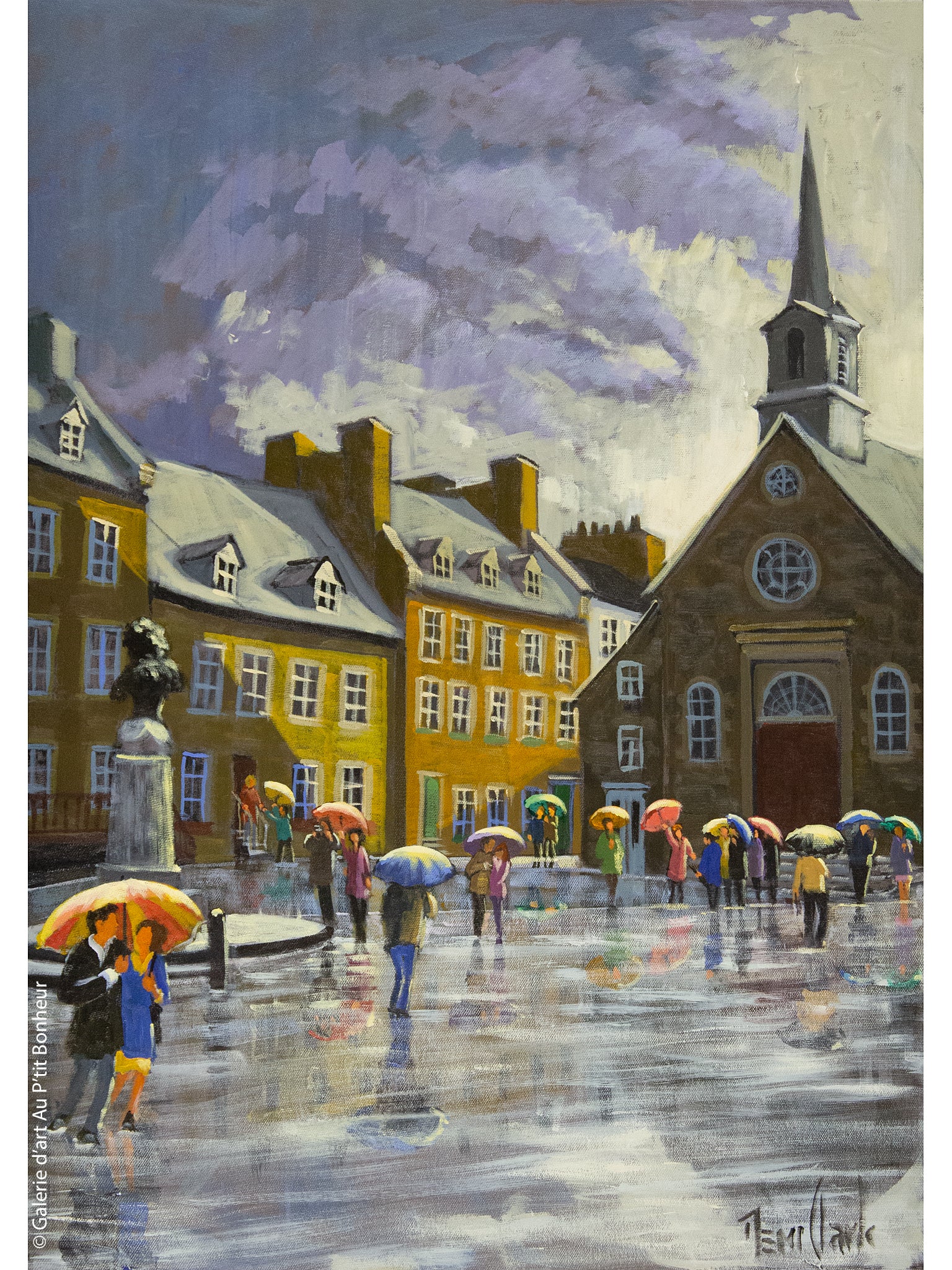 Rémi Clark | Place Royale sous la pluie